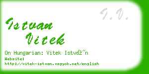 istvan vitek business card